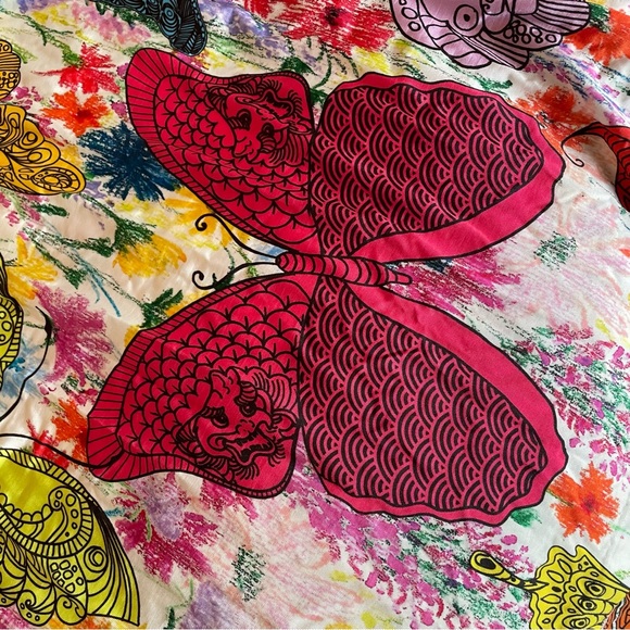 New Ultrachic wrap dress floral Chinese dragon butterfly print limited edition - Picture 7 of 16